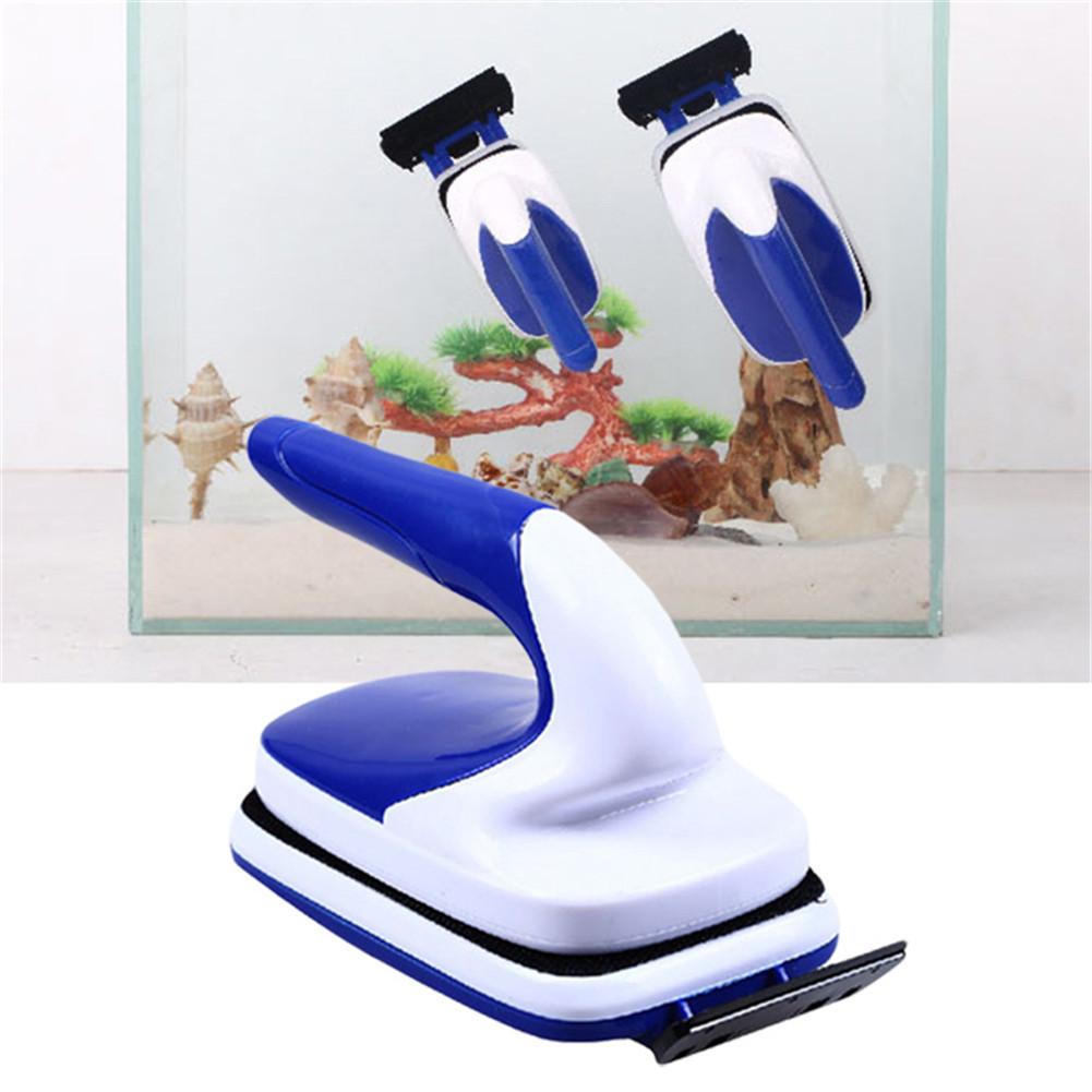 Marine Aquarium Glass Cleaner - Akuarium Praktis Mengambang Magnetic Sikat Ikan