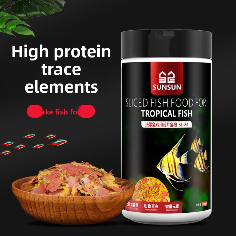 Tetra Food Tropical Flakes - SUNSUN Premium Tropical Fish Flake Food