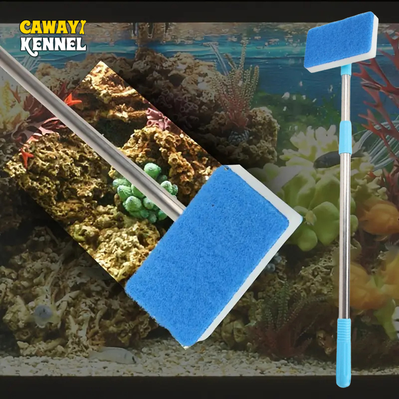 Marine Aquarium Glass Cleaner - Gagang Teleskopik 55-95cm 180 ° Sesuaikan
