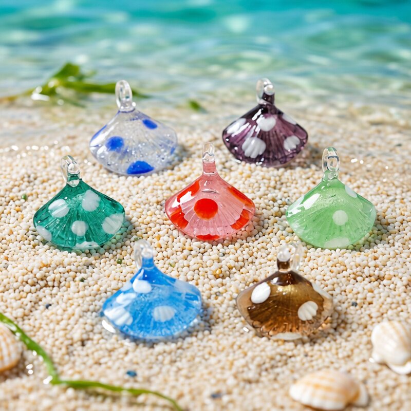 Marine Aquarium Mini - Liontin Kaca Cangkang Laut Mini Warna-warni,