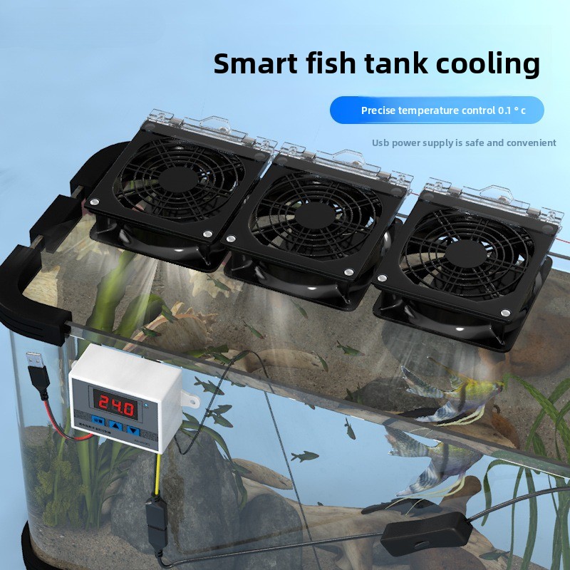 Marine Aquarium Chiller - Kipas Pendingin Senyap USB Smart untuk