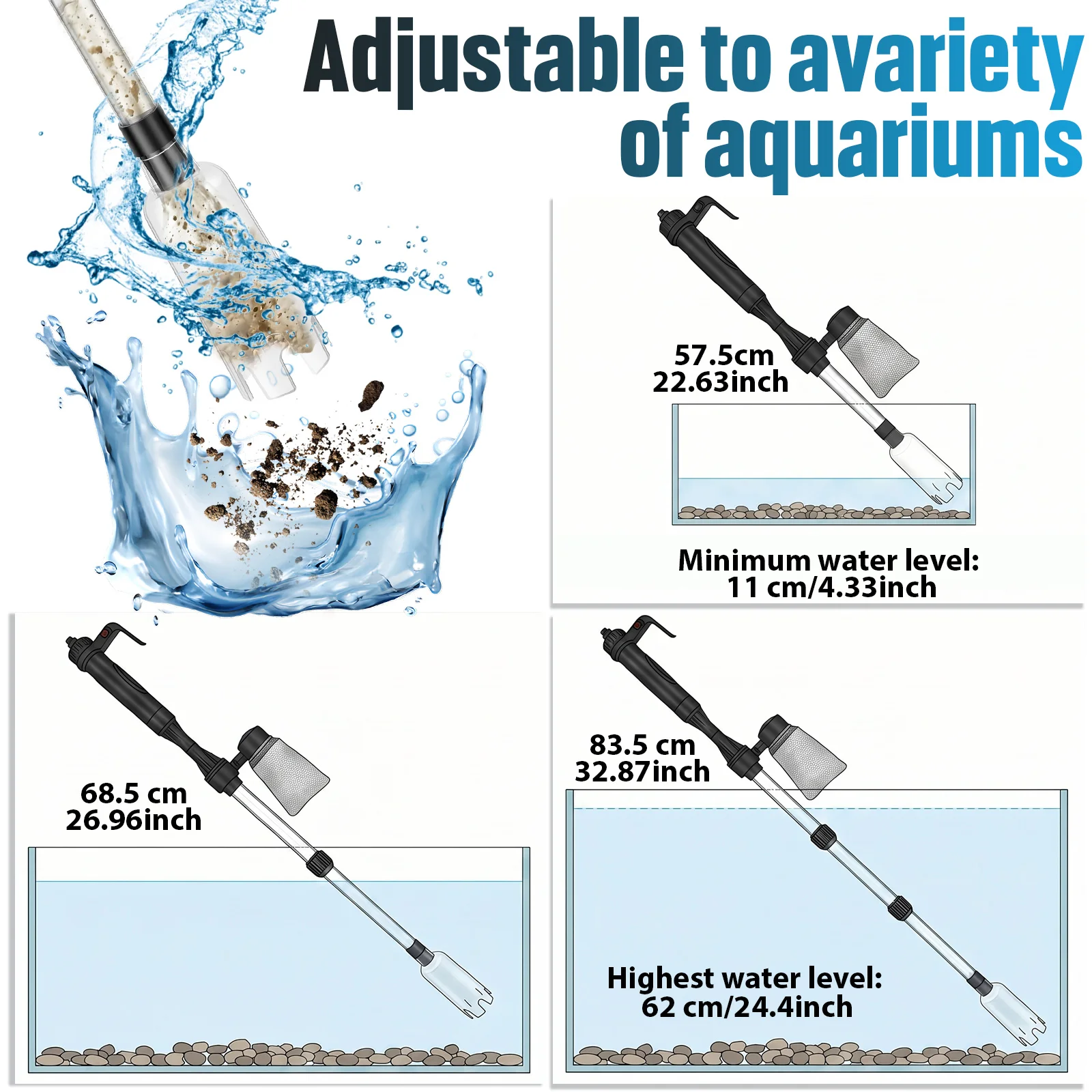 Penyedot Kotoran Akuarium 3 in - Aquarium Marine Sand ulasan dan harga