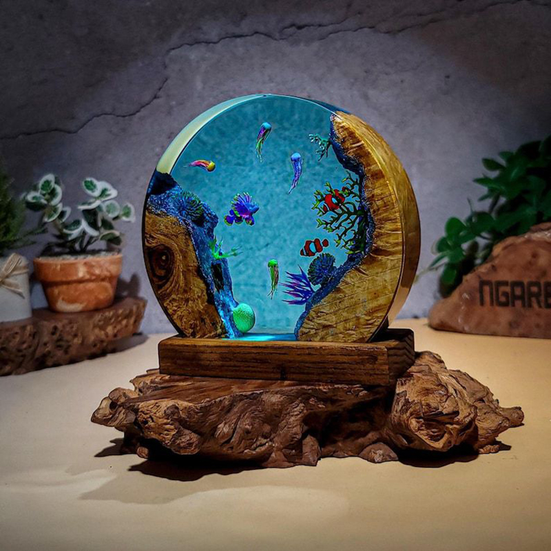 Lampu Meja Resin Organisme Aku - Aquarium & Marine Museum Kota Kinabalu ulasan dan harga
