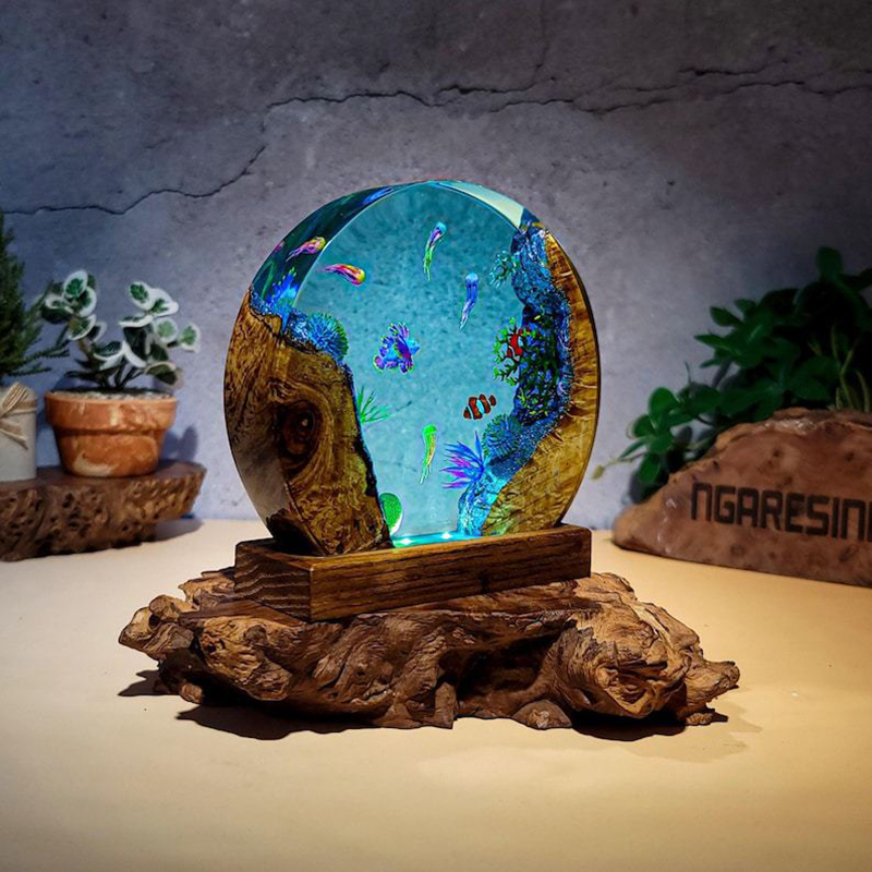 Lampu Meja Resin Organisme Aku - Aquarium & Marine Museum Kota Kinabalu ulasan dan harga