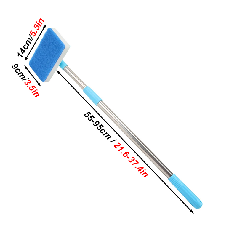 Gagang Teleskopik 55-95cm 180  - Marine Aquarium Glass Cleaner ulasan dan harga