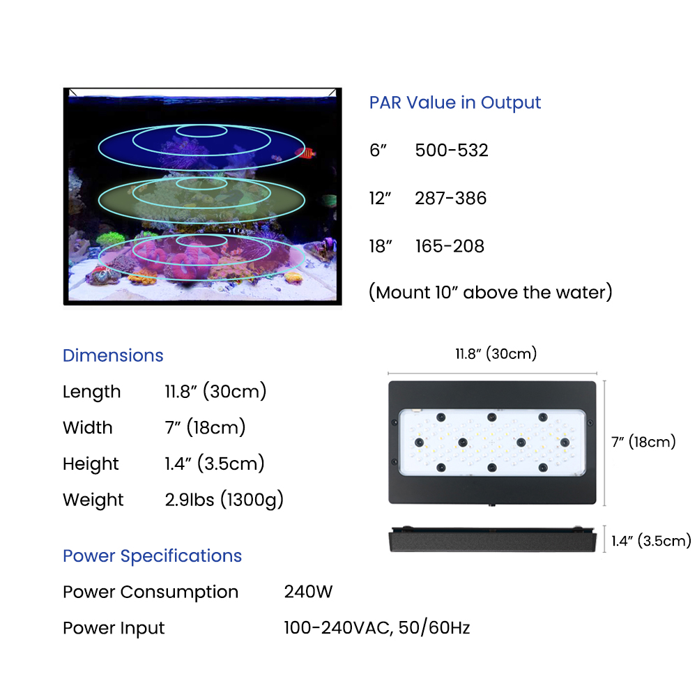 Lampu LED Akuarium Laut A8SE I - Marine Aquarium App ulasan dan harga