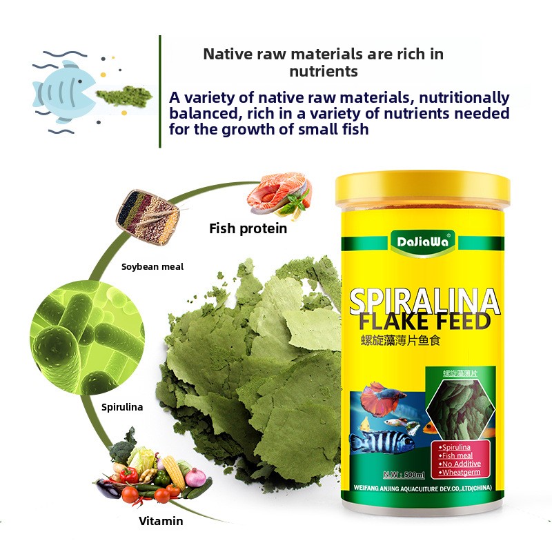 Makanan Ikan DaJiaWa Spirulina - Tetra Food Tropical Flakes ulasan dan harga