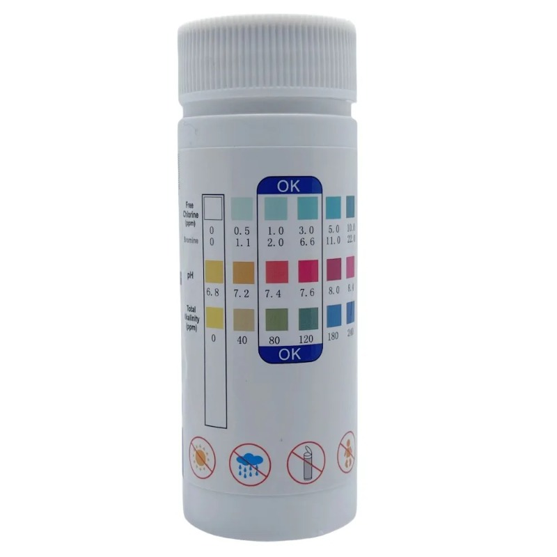 Strip Tes PH Klorin SPA Kolam  - Marine Aquarium Bacteria ulasan dan harga